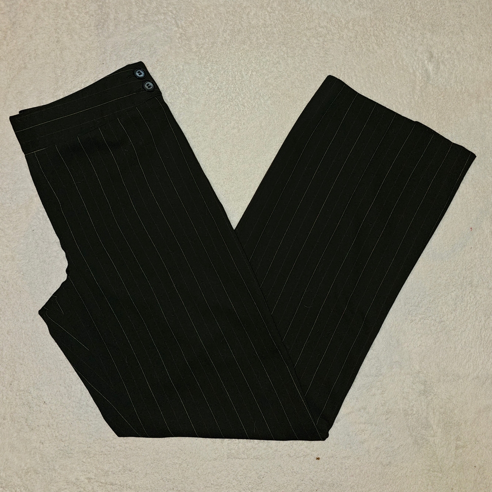 Black Pinstripe Trousers